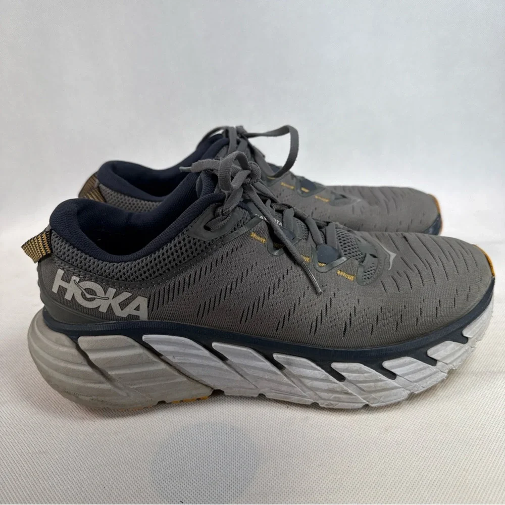 Hoka One One Gaviota 3 Mens 8 2E Gray Athletic Running Shoes Sneakers Outdoor - Picture 2 of 14